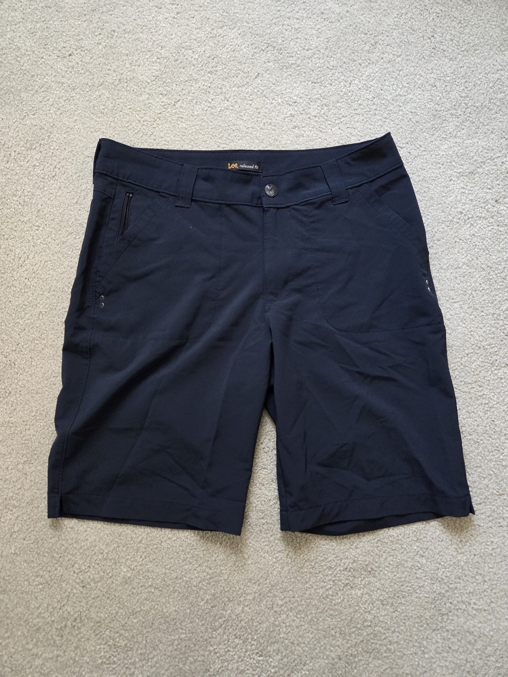 Lee Relaxe Fit Navy Bermuda Shorts Women's 10